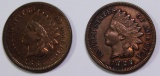 1883 AND 1889 INDIAN CENTS