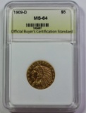 1909-D $5 GOLD INDIAN