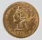 1892-CC $5 GOLD