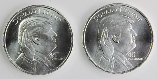 (2) DONALD TRUMP SILVER ROUNDS