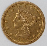 1862  - $2.50 GOLD