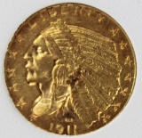 1911-D $5 GOLD INDIAN