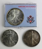 1992, 1993 AND 1994 AMERICAN SILVER EAGLE