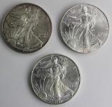 1997, 1998 AND 2000 AMERICAN SILVER EAGLES