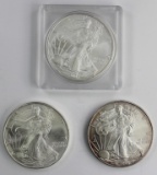 2006, 2007 AND 2008 AMERICAN SILVER EAGLES