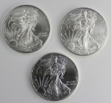 2009, 2010 AND 2011 AMERICAN SILVER EAGLES