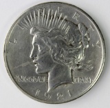 1921 PEACE SILVER DOLLAR