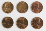 LINCOLN CENT LOT OF SIX COINS
