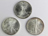 1995, 1998 AND 1999 AMERICAN SILVER EAGLES
