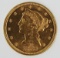 1880-S $5 GOLD