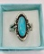 VINTAGE STERLING SILVER TURQUOISE RING