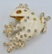 VINTAGE JOAN RIVERS ENAMEL FROG PIN SET