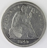 1849 SEATED DOLLAR