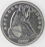 1867 SEATED DOLLAR