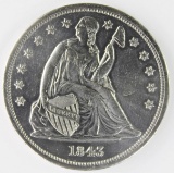 1843 SEATED DOLLAR
