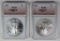 (2)- 1996 AMERICAN SILVER EALGES