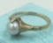 10K GOLD CULTURED PEARL RING