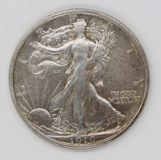 1919-D WALKING LIBERTY HALF DOLLAR