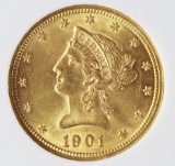 1901 $10.00 GOLD LIBERTY