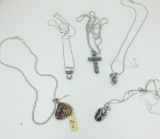 GROUP OF 4 STERLING SILVER NECKLACES