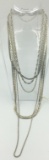 6 STERLING SILVER CHAINS