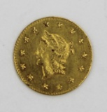 1854 CALIFORNIA GOLD ROUND HALF DOLLAR