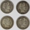 GROUP OF FOUR BARBER QUARTERS