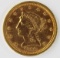 1866-S $2.50 LIBERTY GOLD