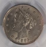 1895 LIBERTY NICKEL PCGS AU 58