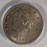 1885 LIBERTY NICKEL PCGS AU 58