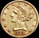 1881-S $5.00 GOLD