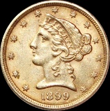 1899 $5.00 GOLD