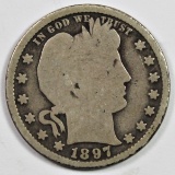 1897-S BARBER QUARTER