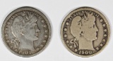 1900-S AND 1901 BARBER QUARTERS