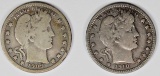 1909-S AND 1910 BARBER QUARTERS