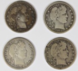 GROUP OF 4 BARBER QUARTERS