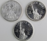 3-1 OZ .999 SILVER ROUNDS