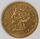 1862 $2.50 GOLD