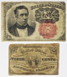 1874 AND 1863 FRACTIONAL CURRENCY
