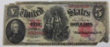 1907 $5.00 