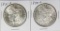 TWO MORGAN DOLLARS: