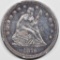 1876-S SEATED QUARTER