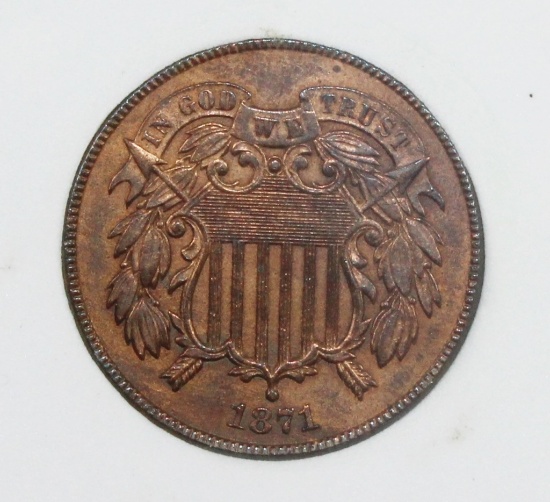 1871 TWO CENT PIECE