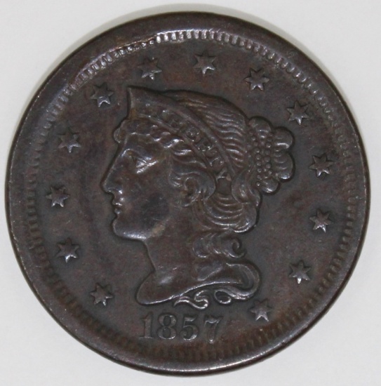 1857 LARGE CENT SMALL DATE