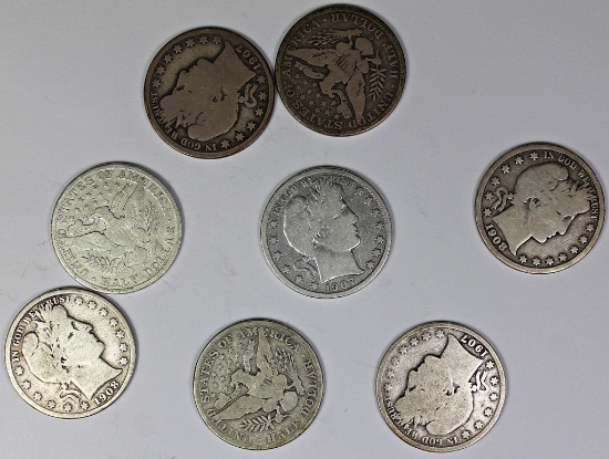 BARBER HALF DOLLAR LOT: