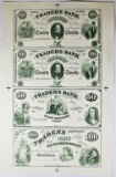 1860'S VIRGINIA TRADERS BANK PROOF SHEET