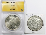 TWO PEACE DOLLARS: