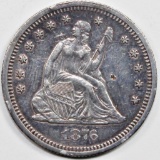 1876-S SEATED QUARTER