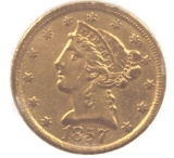 1857-C $5 GOLD LIBERTY