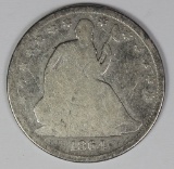 1864-S SEATED HALF DOLLAR